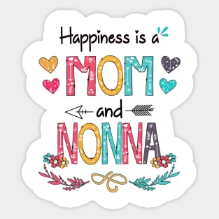 Happiness Is A Mom And Nonna Wildflower Happy Mother's Day Sticker